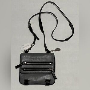 Coach Gray/Black Leather Crossbody Bag